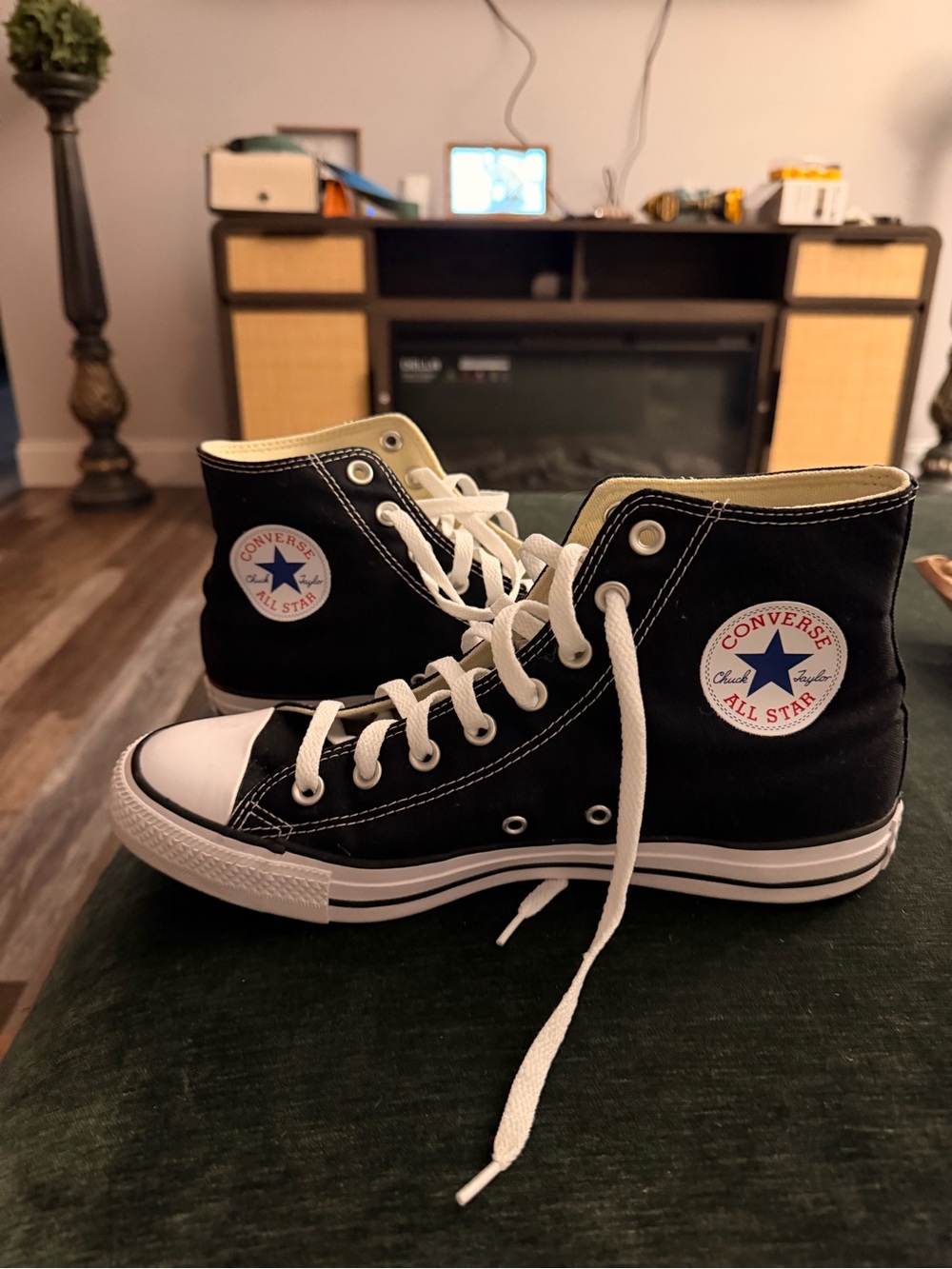 Converse Black/White High Top Sneakers